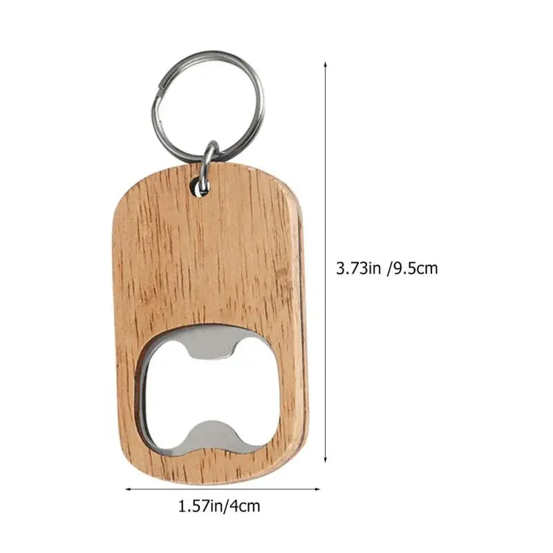 Wooden Handle Beer Bottle Opener Keychain 4 Pack Bottle Opener Keychain Babs 1pc
