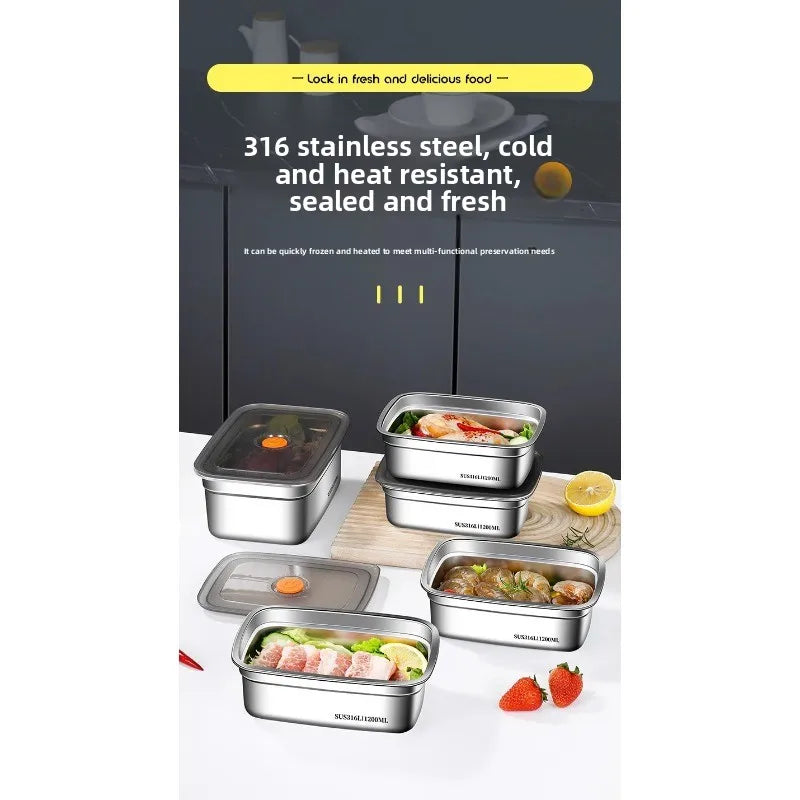 316 Stainless Steel Airtight Lunch Box | Bento Food Container Airtight Lunch Box Babs