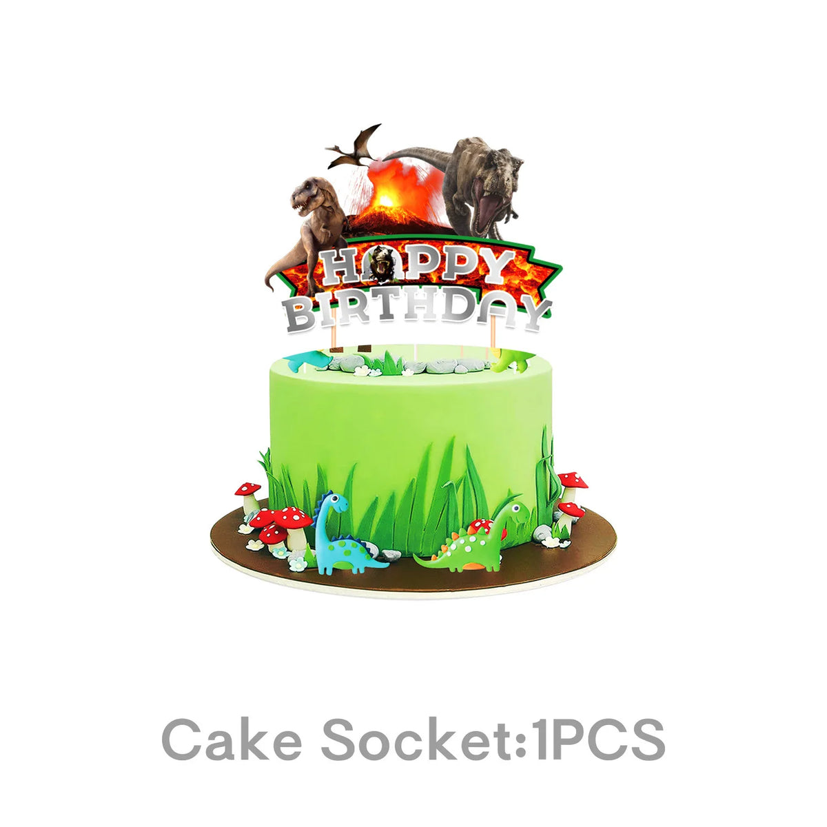 Dinosaur Cupcake Toppers & Cake Decor – Kids Birthday Party