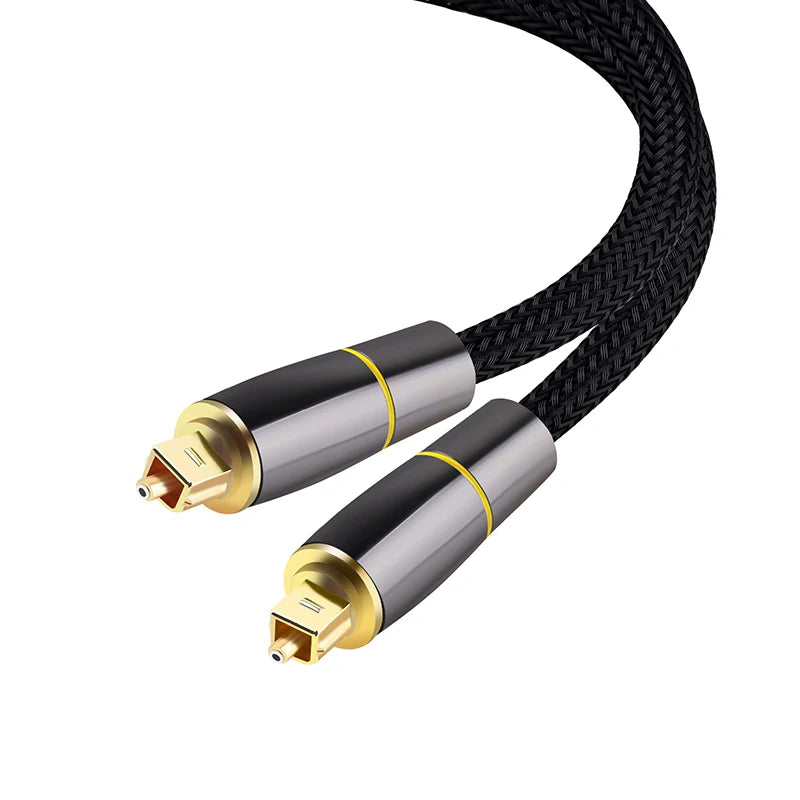 Toslink Optical Audio Cable 1M – SPDIF Digital Fiber 5.1 Optical Audio Cable Babs Black
