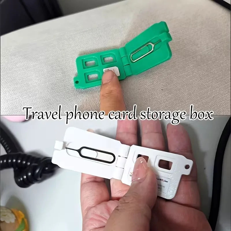 2-Pack SIM Card Storage Case & Eject Pin Organizer for Travel SIM Card Organizer Case Babs Default Title