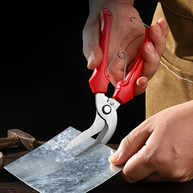 Heavy-Duty Iron Sheet Cutter – Curved Stainless Steel Blade Sheet Metal Cutter Babs