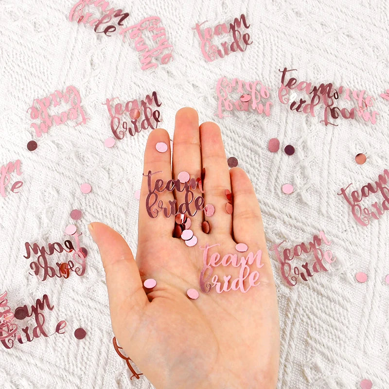 Rose Gold Team Bride Confetti – Bridal Shower Party Decor Party Confetti Decor Babs