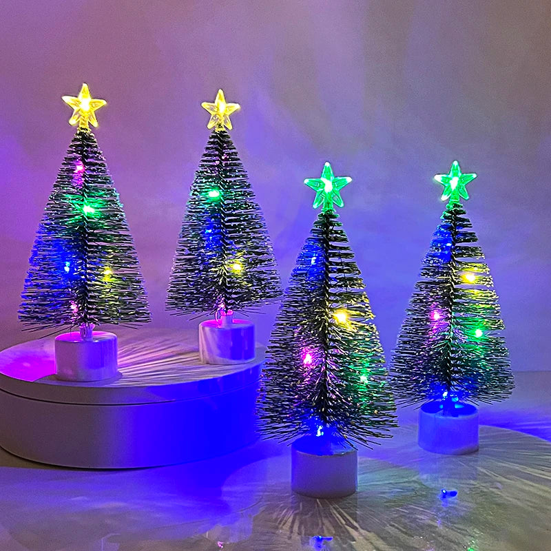 Luminous Mini Christmas Tree Desktop Ornaments – 1 or 3 Pack Christmas Tree Ornament Babs