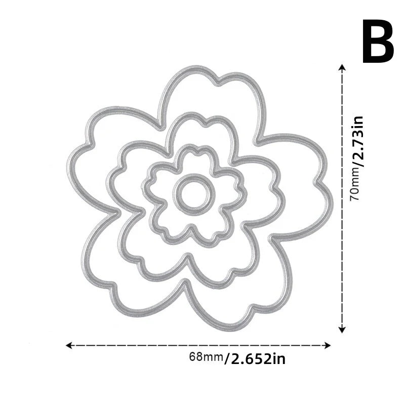 Flower Metal Cutting Dies Stencils for Scrapbooking & Cards Metal Cutting Dies Babs B