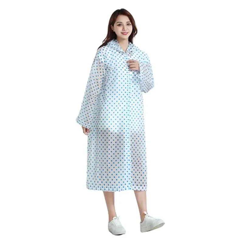 Women's EVA Waterproof Hooded Raincoat – Reusable Rain Jacket Women's Rain Jacket Babs