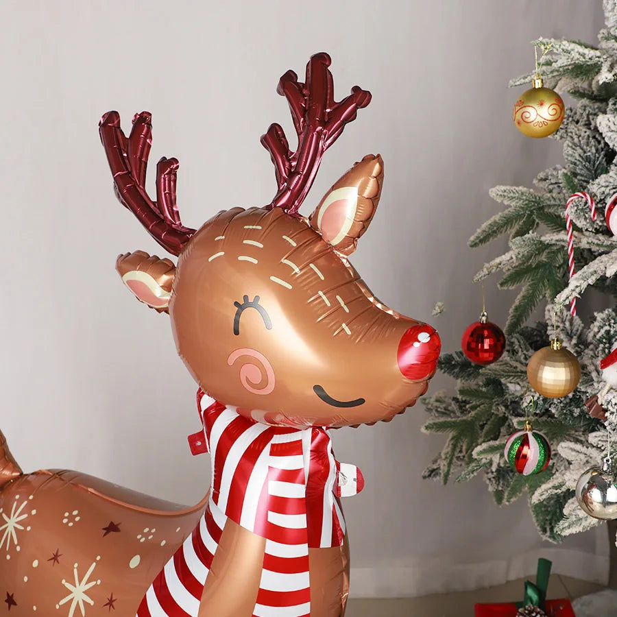 Large 3D Standing Elk Balloon – Christmas & New Year Decor Party Balloon Decoration Babs