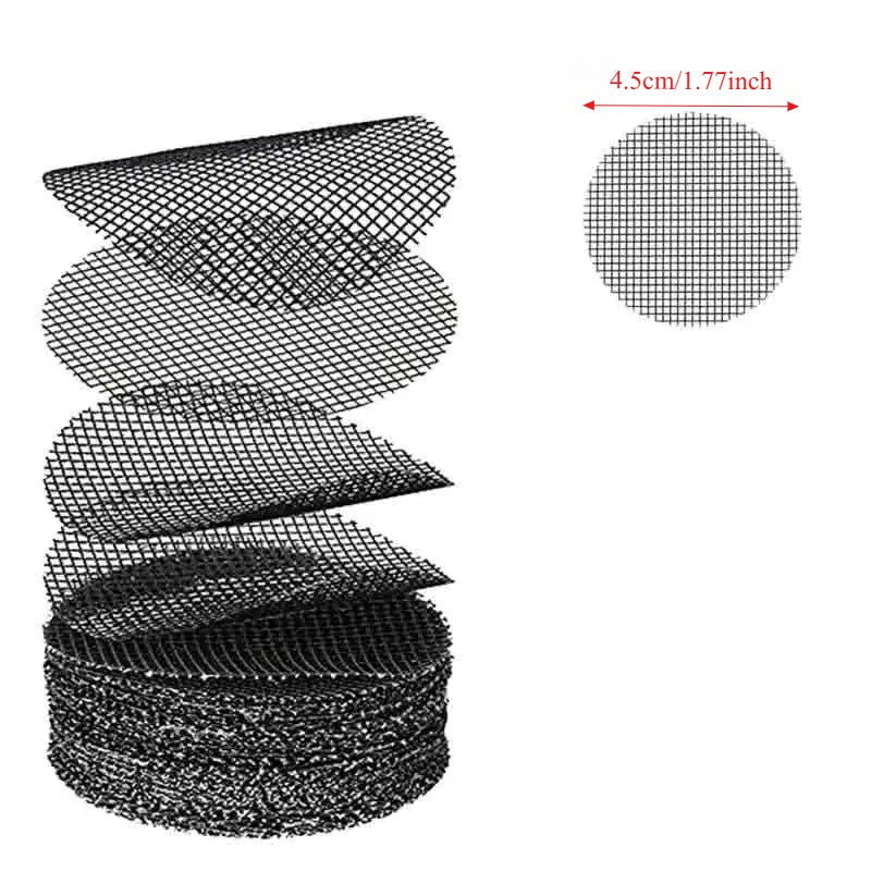 Round Pot Drainage Mesh Screens – 50 Pcs, Prevent Soil Loss Pot Drainage Screen Babs 4.5x4.5cm 50 Pcs