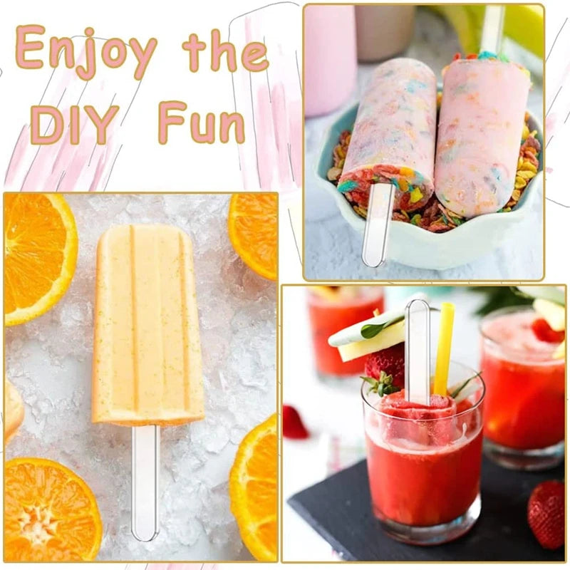 Acrylic Ice Cream Sticks 10/20pcs – Popsicle & DIY Craft DIY Craft Sticks Babs