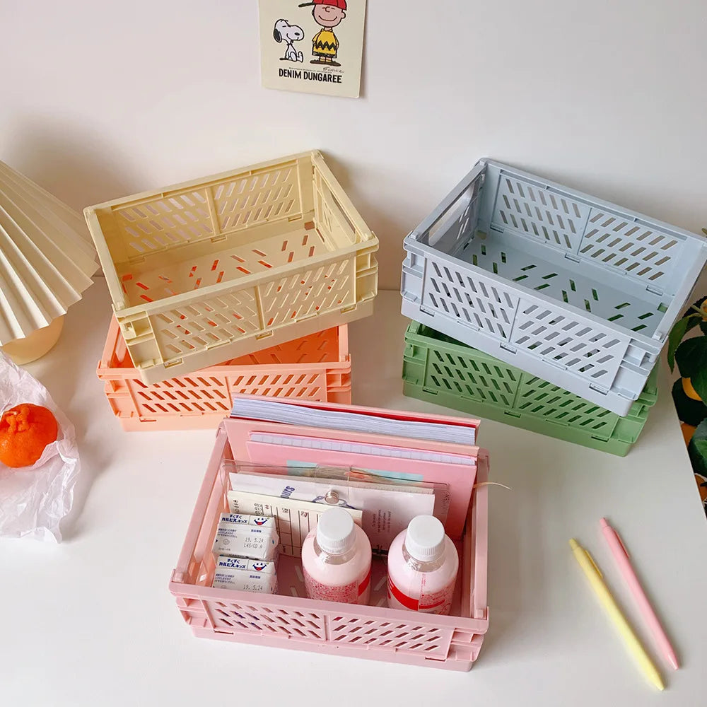 Foldable Storage Basket – Multi-Use Collapsible PP Plastic Crate Foldable Storage Basket Babs