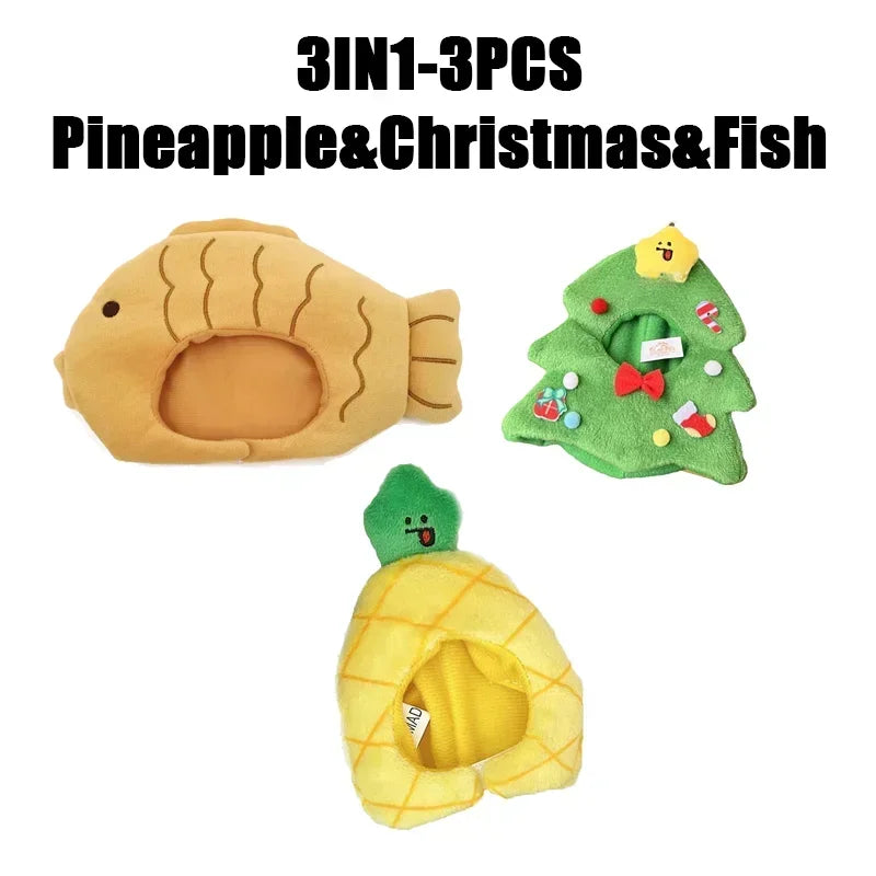 Plush Animal Hood Keychain DIY Craft Kit – Holiday Gift DIY Plush Craft Kit Babs SetB-3PCS