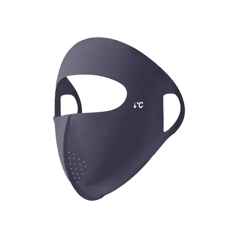 UPF50+ Full Face Sun Mask – Cooling Breathable Facekini UV Face Sun Mask Babs Deep Gray
