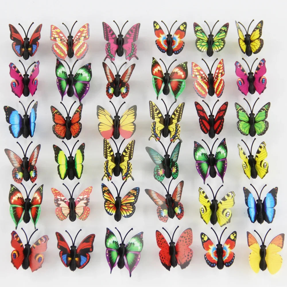 50PCS 3D Butterfly Wall Decals DIY Home Decor Stickers 4.5cm Wall Decal Stickers Babs
