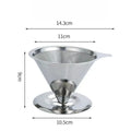Stainless Steel Cone Coffee Dripper Filter Strainer – Reusable Coffee Dripper Filter Babs large