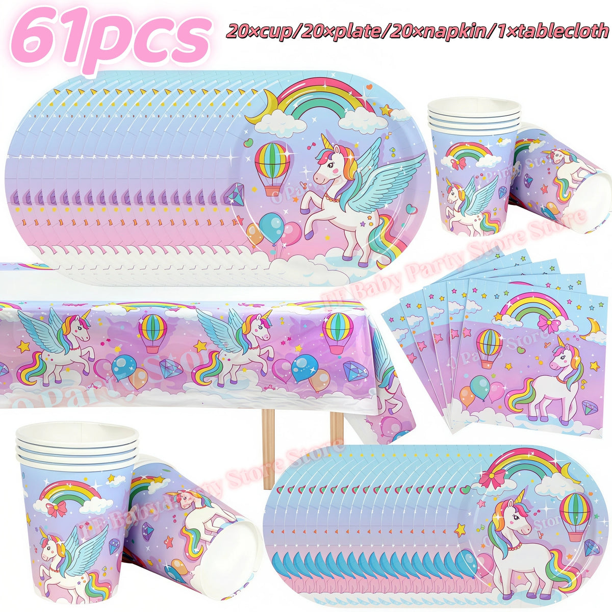 Girls Unicorn Birthday Party Decorations – 3D Balloons & Supplies