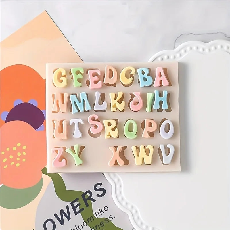 3D Mini Alphabet Silicone Mold – Chocolate, Candy & Clay Silicone Baking Mold Babs