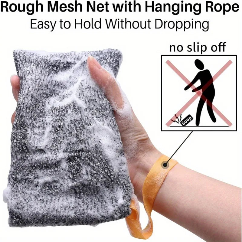 2-Pack Soap Exfoliating Bags – Gentle & Rough Mesh Holders Soap Exfoliating Bag Babs