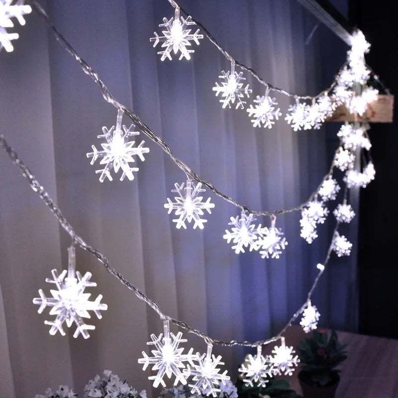 Snowflake LED Christmas Garland Light – USB & Battery Powered LED Christmas Garland Babs