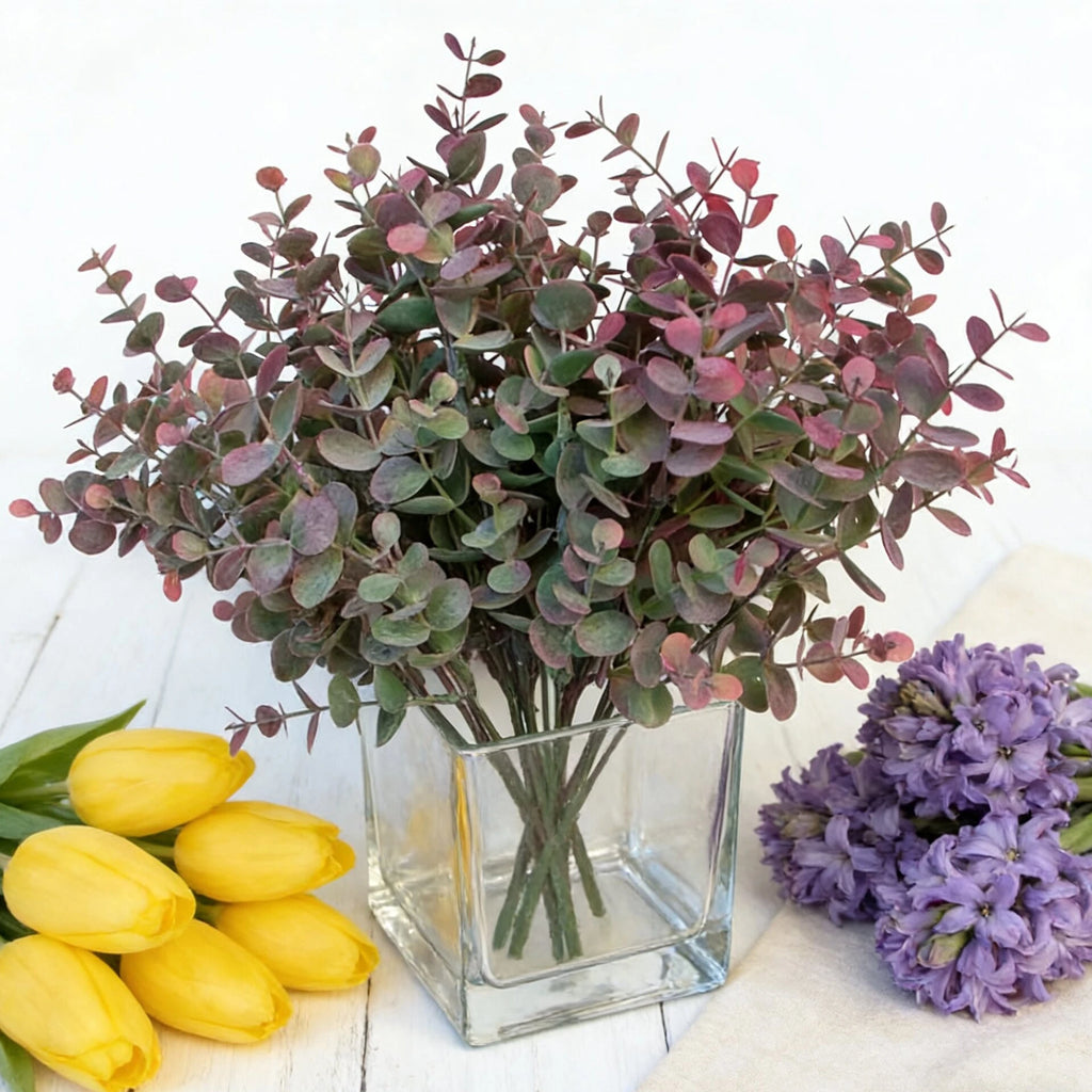 Artificial Eucalyptus Branch | Fake Green Leaves Home Decor Artificial Plant Branch Babs