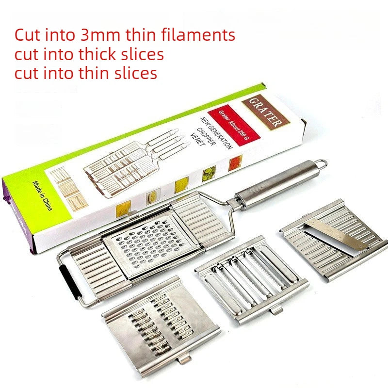 Manual Multifunctional Vegetable Cutter & Stainless Steel Slicer Vegetable Slicer Babs 4-piece set