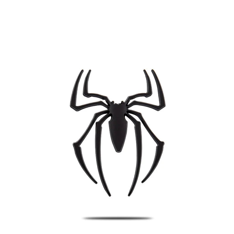 3D Metal Spider Chrome Car Badge Emblem Decal Sticker Car Emblem Decal Babs black