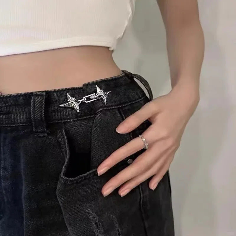 Adjustable Star Waist Buckle Clip for Jeans | Metal Belt Tool Waist Buckle Clip Babs