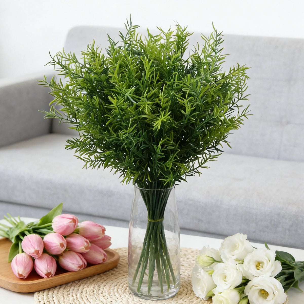 Artificial Lotus Flower Branch | Plastic Fake Plant Home Decor Artificial Flower Branch Babs