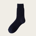 Men's Thick Fleece Lined Thermal Mid Calf Winter Socks 2-Pack Thermal Winter Socks Babs Dark Navy Blue One Size
