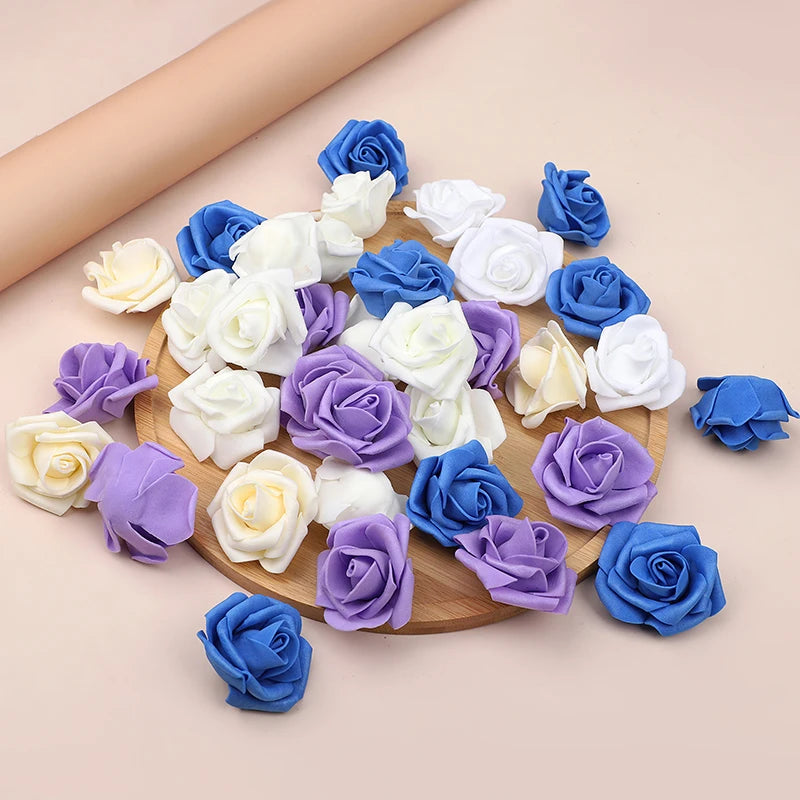 Foam Rose Artificial Flower Heads DIY Teddy Bear Roses 10/20/30pc Artificial Flower Heads Babs
