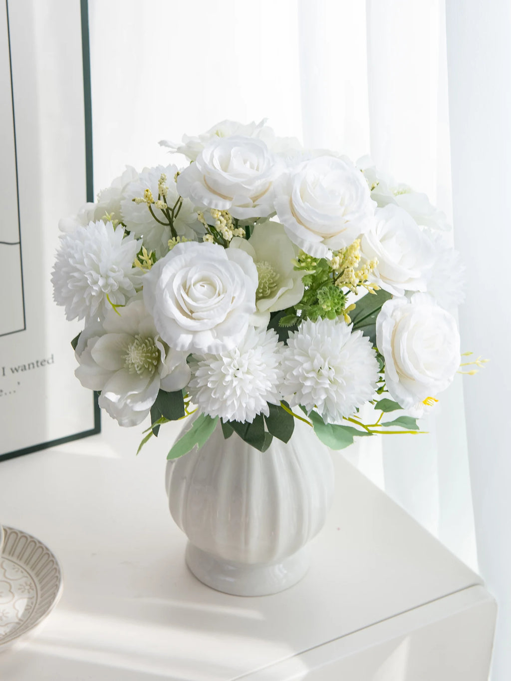 Artificial Silk Rose Bouquet – Wedding, Home & Party Décor Artificial Flower Bouquet Babs