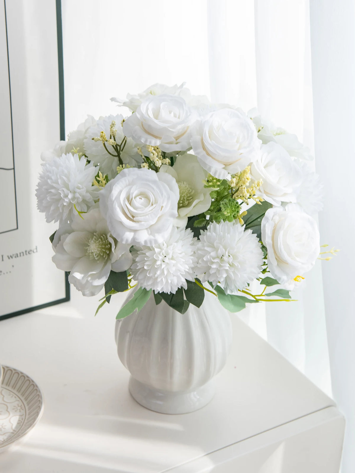 Artificial Silk Rose Bouquet – Wedding, Home & Party Décor Artificial Flower Bouquet Babs
