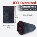 XXL Microfiber Car Drying Towel – Twisted Ring Super Absorbent Car Drying Towel Babs GRAY Superfine Fiber
