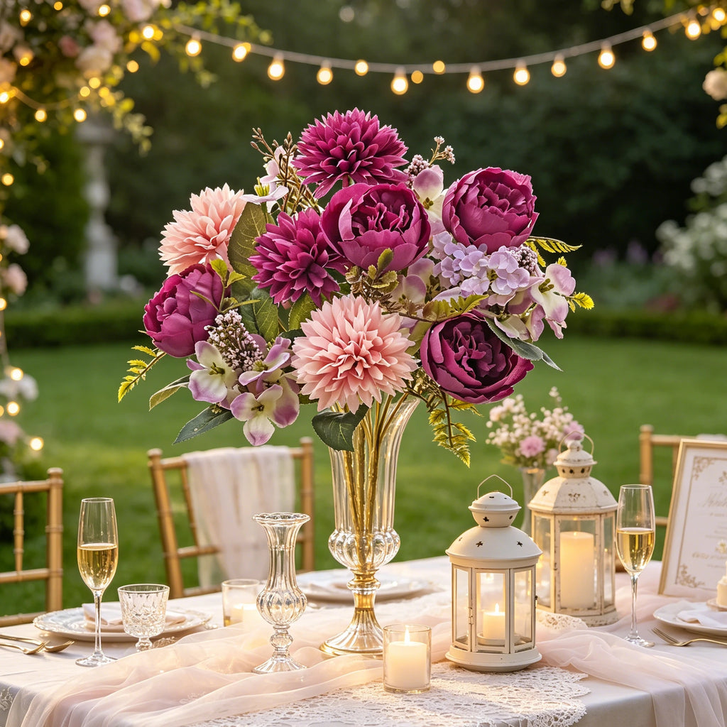 Silk Artificial Ball Chrysanthemum Flowers – Wedding & Home Décor Artificial Silk Flowers Babs