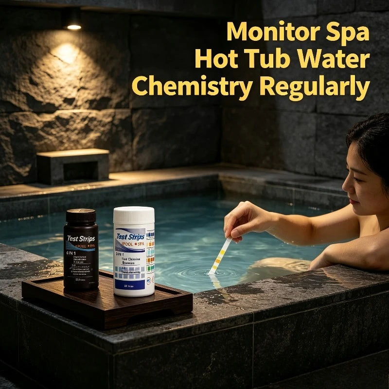 Pool & Spa Water Test Strips 50PCS – pH, Chlorine & Hardness Pool Water Test Strips Babs