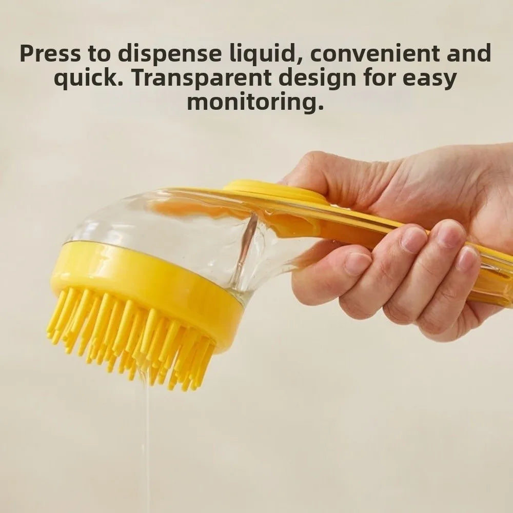 2-in-1 Pet Bath Brush | Silicone Dog Wash & Hair Removal Comb Pet Grooming Brush Babs