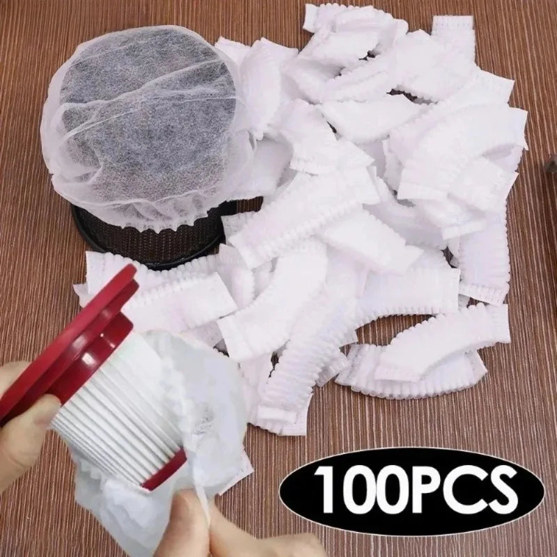 100-Pack Vacuum Cleaner Filter Covers – Non-Woven Fabric Vacuum Filter Cover Babs