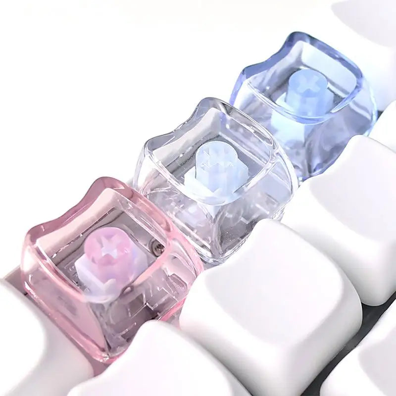 Cat Shaped Transparent Keycaps PBT 1U DIY MX Switch 10/20pcs Mechanical Keyboard Keycaps Babs