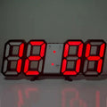 3D LED Digital Alarm Clock – Time, Date & Temperature LED Alarm Clock Babs Black Shell-Red