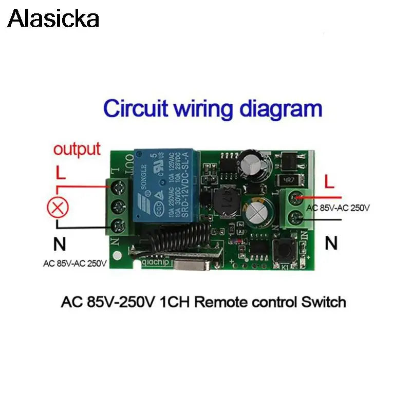 433MHz Wireless Relay Switch Module 1CH – AC 85-250V Universal Wireless Relay Module Babs