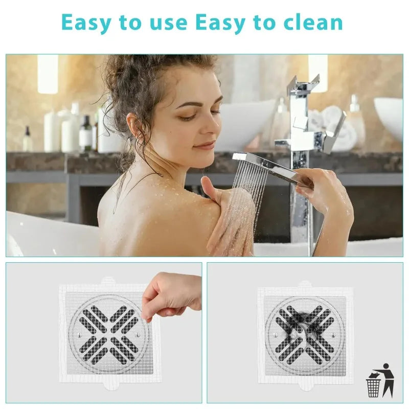Disposable Drain Hair Catcher Filter Screen – 10-50 PCS Pack Drain Hair Filter Babs