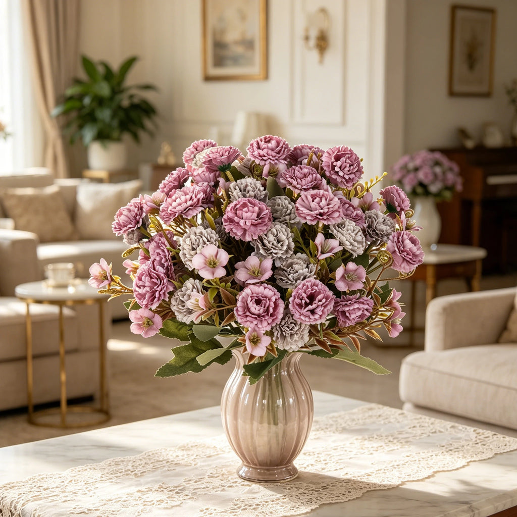 Artificial Silk Carnation Bouquet – Wedding & Home Décor Flowers Artificial Flower Bouquet Babs