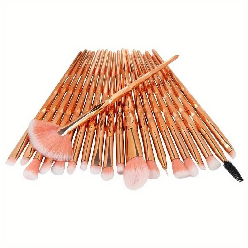 20-Piece Makeup Brush Set – Foundation, Blush & Eye Brushes Makeup Brush Set Babs gold-20PCS