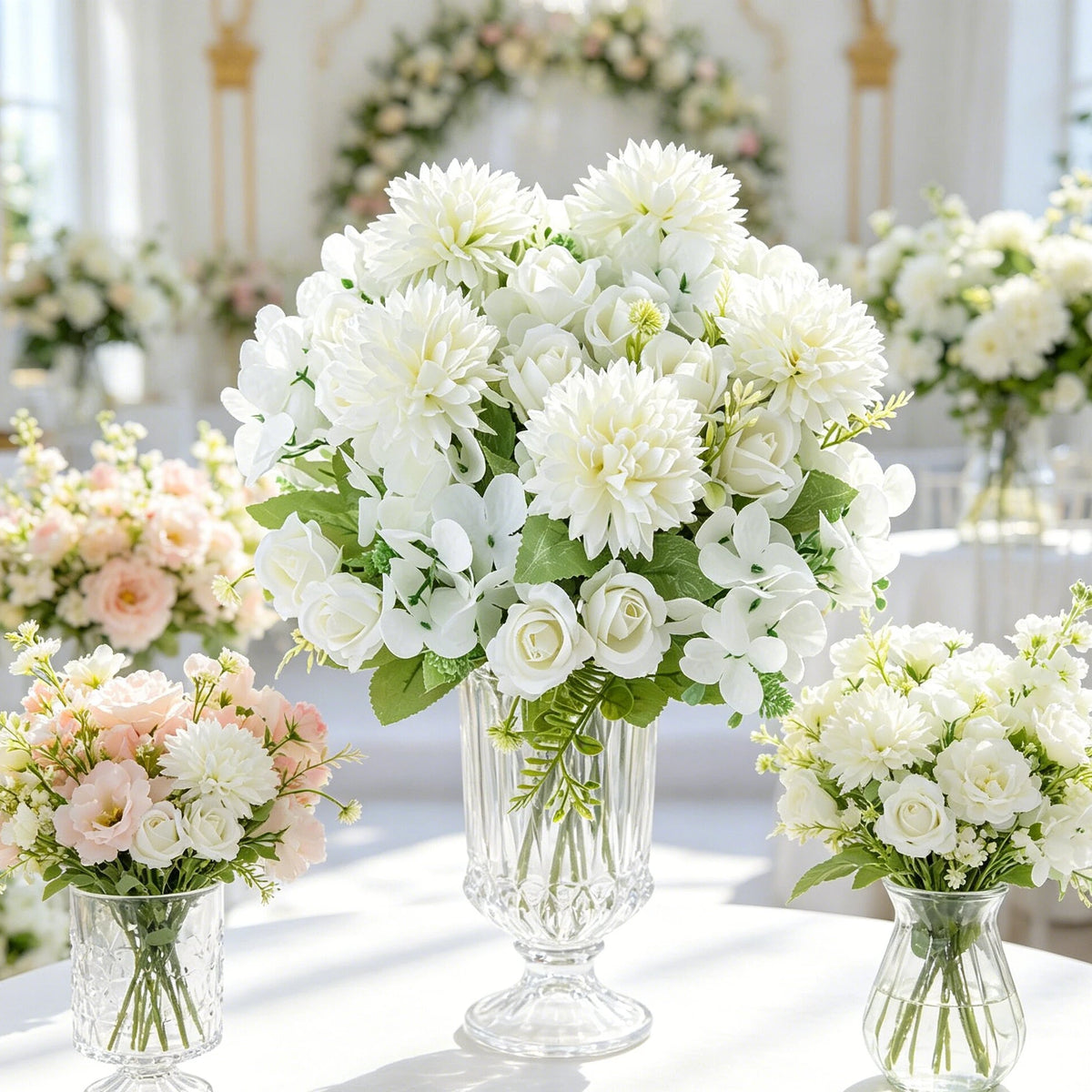Artificial Silk Rose Bouquet – Wedding & Home Décor Flowers Artificial Silk Flowers Babs