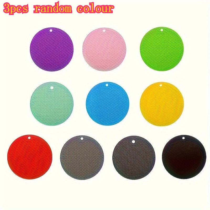 3-Pack Silicone Trivets – Non-Slip Heat Resistant Hot Pads Silicone Trivets Babs MULTI