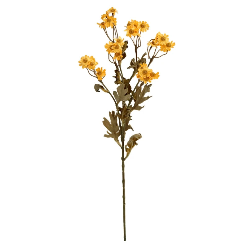 Silk Rose Artificial Flower Bouquet – Wedding & Home Decor Artificial Flower Bouquet Babs YELLOW 1 pc