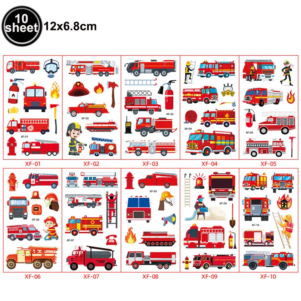 Fire Truck Birthday Party Tableware – Plates, Cups & Napkins Party Tableware Set Babs plum