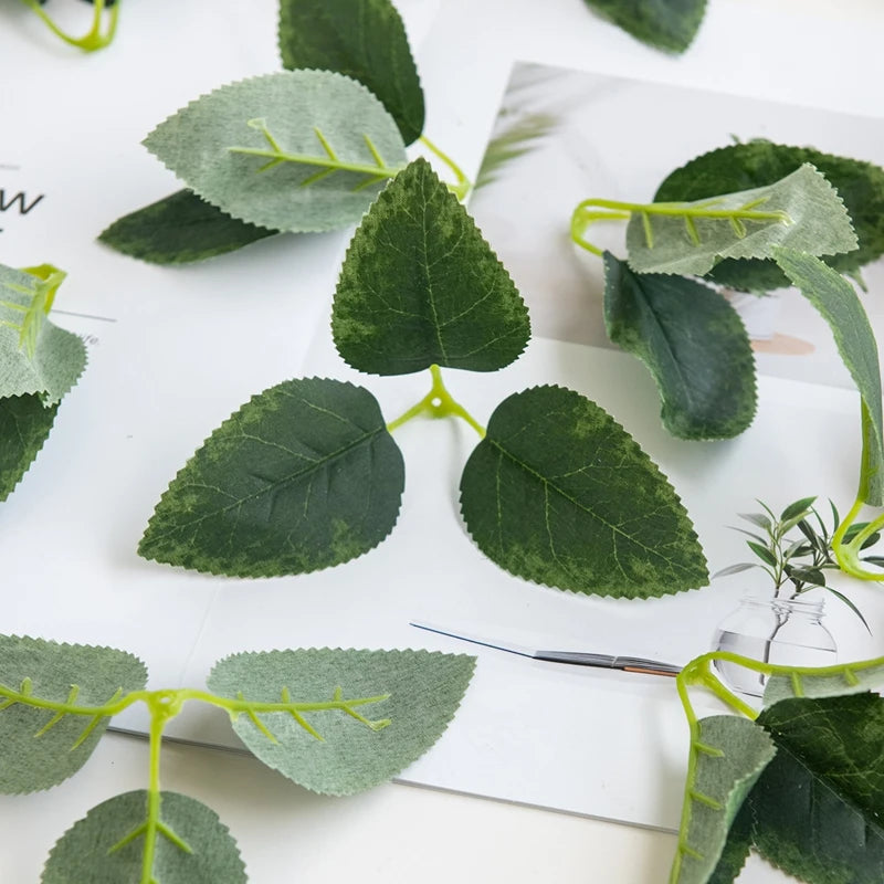 50/100 PCS Silk Artificial Rose Leaves – DIY Wedding & Home Decor Artificial Silk Leaves Babs