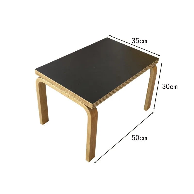 Modern Minimalist Wooden Coffee Table – Oak Side Table Wooden Coffee Table Babs Black