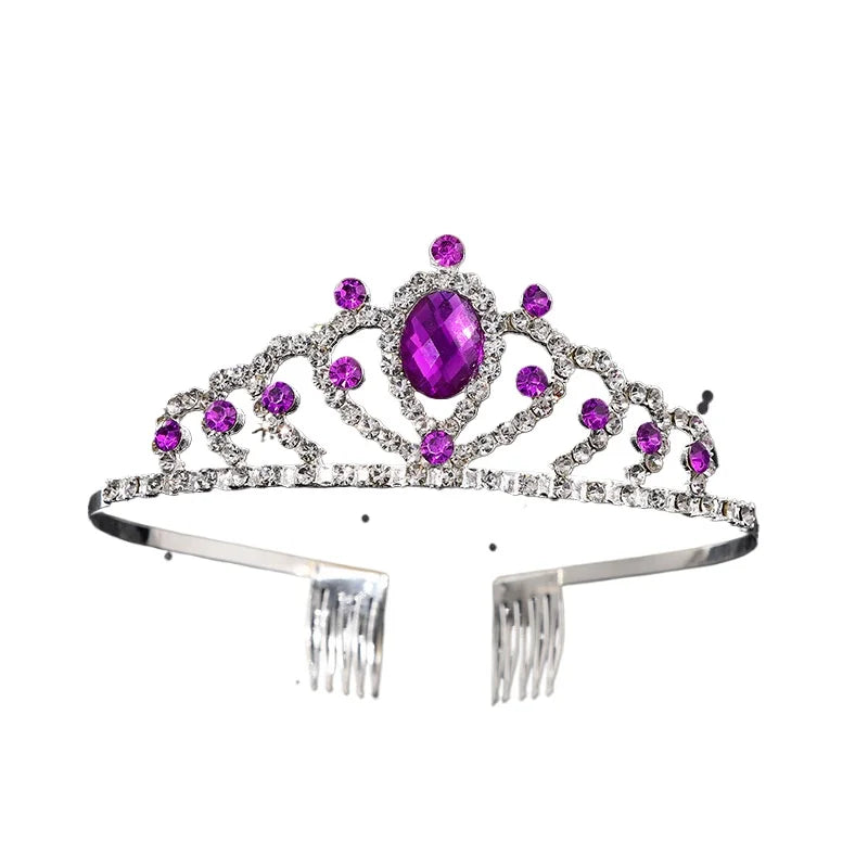 10pcs Crystal Rhinestone Princess Crown Headbands for Party Crown Headband Set Babs mix colors
