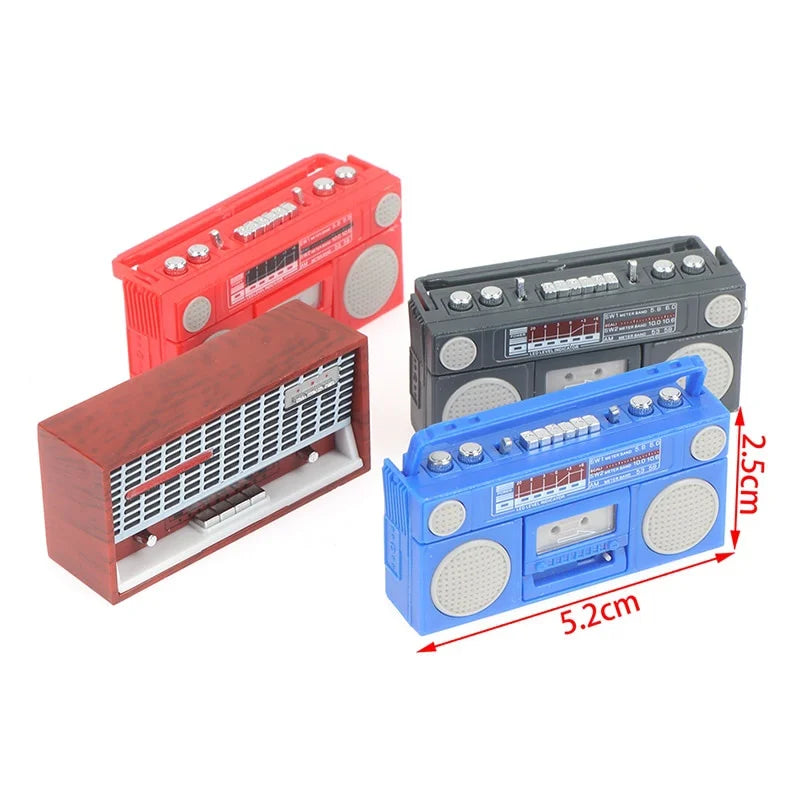 1:12 Miniature Dollhouse Radio & Tape Recorder Model Décor Dollhouse Miniature Babs